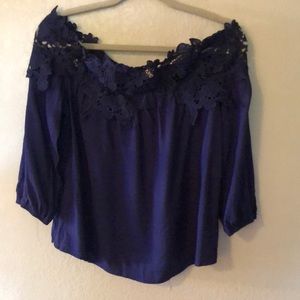 Off the shoulder top with lace detail